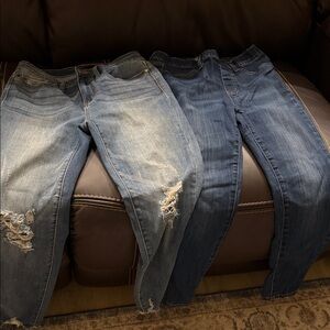 Judy Blue Distressed and Classic Blue Boyfriend Jeans